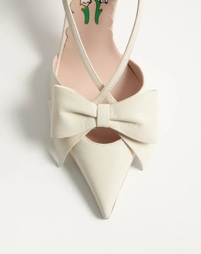 Zapatos de salón Bowow con talón abierto en piel de cabrito de 85 mm Zapatos de salón Bowow con talón abierto en piel de cabrito de 85 mm