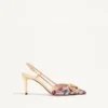 Zapatos de salón con talón abierto VLogo Signature con bordado Cherryfic de 80 mm Zapatos de salón con talón abierto VLogo Signature con bordado Cherryfic de 80 mm