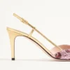 Zapatos de salón con talón abierto VLogo Signature con bordado Cherryfic de 80 mm Zapatos de salón con talón abierto VLogo Signature con bordado Cherryfic de 80 mm