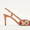 Zapatos de salón con talón abierto Vlogo Signature con estampado Cherryfic de 80 mm Zapatos de salón con talón abierto Vlogo Signature con estampado Cherryfic de 80 mm