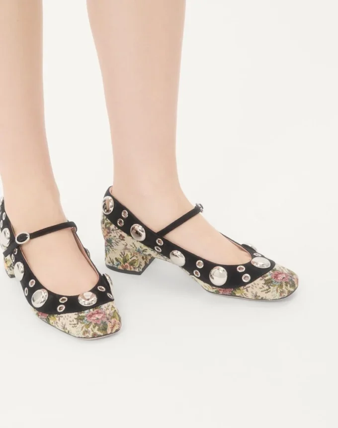 Zapatos de salón Mary Jane Nellcôte en tejido jacquard floral Papier de 30 mm Zapatos de salón Mary Jane Nellcôte en tejido jacquard floral Papier de 30 mm