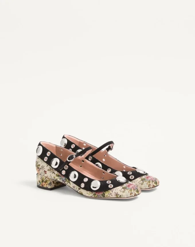 Zapatos de salón Mary Jane Nellcôte en tejido jacquard floral Papier de 30 mm Zapatos de salón Mary Jane Nellcôte en tejido jacquard floral Papier de 30 mm