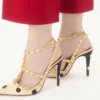 Zapatos de salón Rockstud con bordado Plus de Pois 100 mm