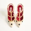 Zapatos de salón Rockstud con bordado Plus de Pois 100 mm
