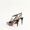 Zapatos de salón Rockstud en tejido pied-de-poule de 100 mm